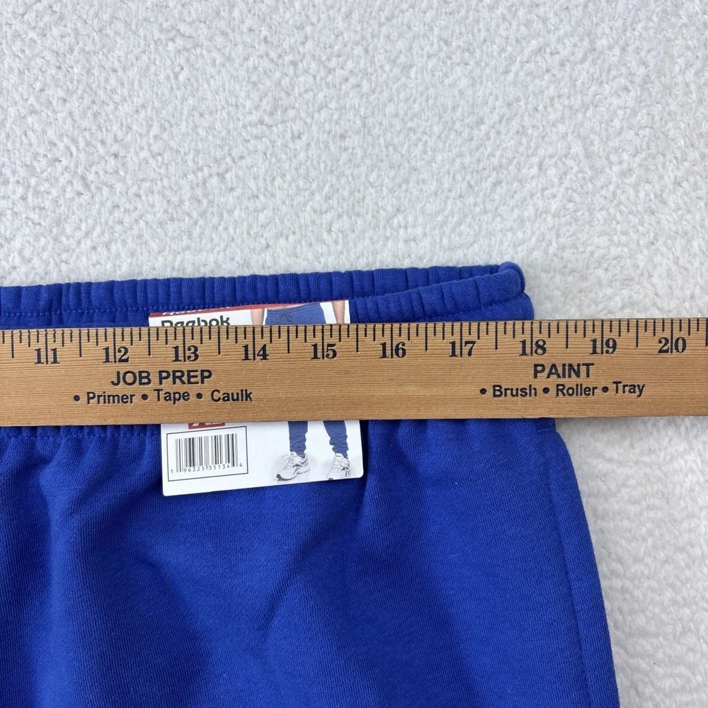 NEW REEBOK Mens Fleece Joggers Sweatpants XL Blue Athletic Pants Tapered Stretch - Picture 6 of 13